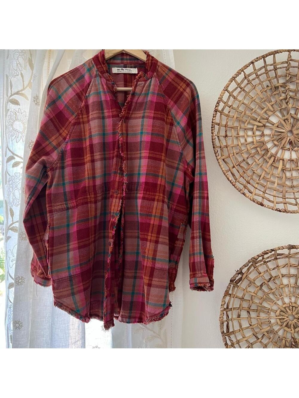 Free People Summer Daydream Flannel Women's size XS Boho Summer Layering